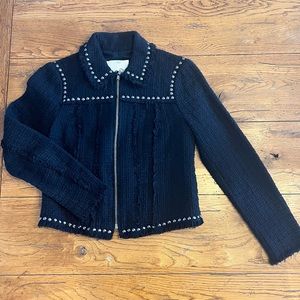 Rebecca Taylor Studded Tweed Coat